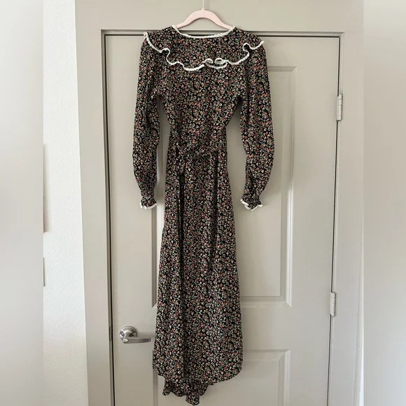 Doen NWOT Eugenie Black Floral Dress - Size XS - Picture 10 of 10